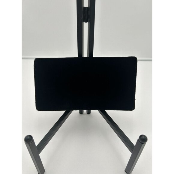 Vintage Black Velvet Handbag Clutch w/ Ornate Gold Rhinestone Button - Picture 2 of 3